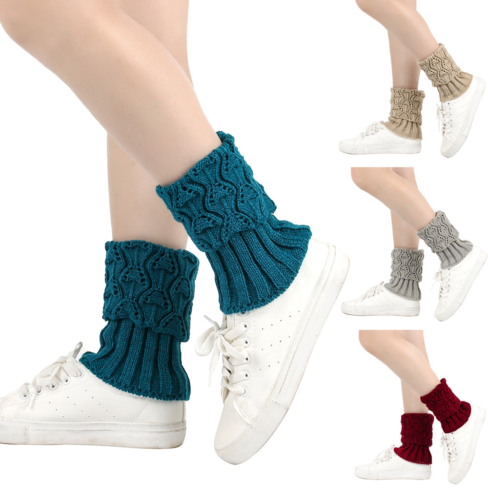 Thermal Sock Wool - ถุงเท้ากันหนาวแบบยืดหยุ่นสำหรับผู้หญิง ถักนิตติ้ง หนานุ่ม อุ่นสบาย ใช้คลุมข้อเท้าหรือข้อเท้าสูง สำหรับฤดูหนาว