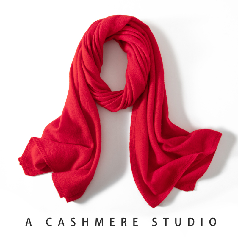 Wool Scarf Men - Merrilamb ผ้าพันคอแคชเมียร์100% ใส่ได้ทั้งชายและหญิงผ้าพันคอยาวแฟชั่นฤดูหนาวสีพื้นอบอุ่น