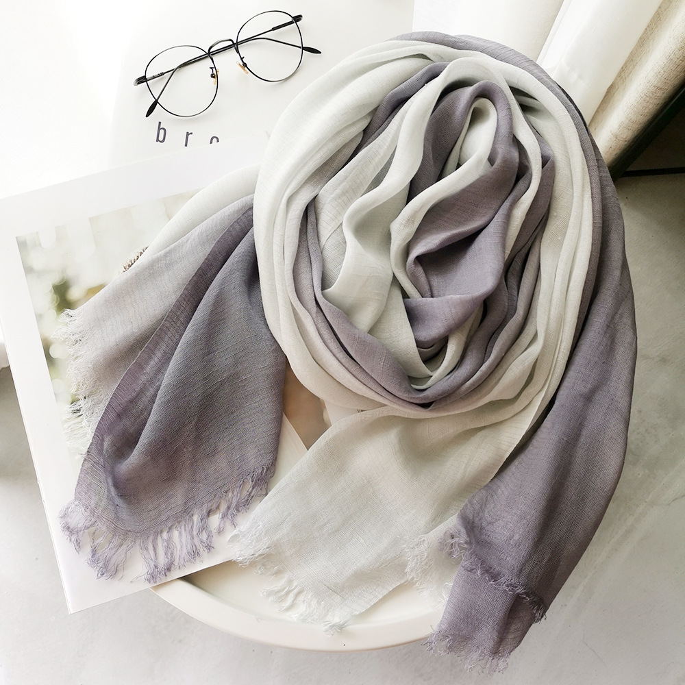 ผ้าพันคอผ้าฝ้ายลินินสไตล์ญี่ปุ - Shawl Wrap Winter บทวิจารณ์และราคา