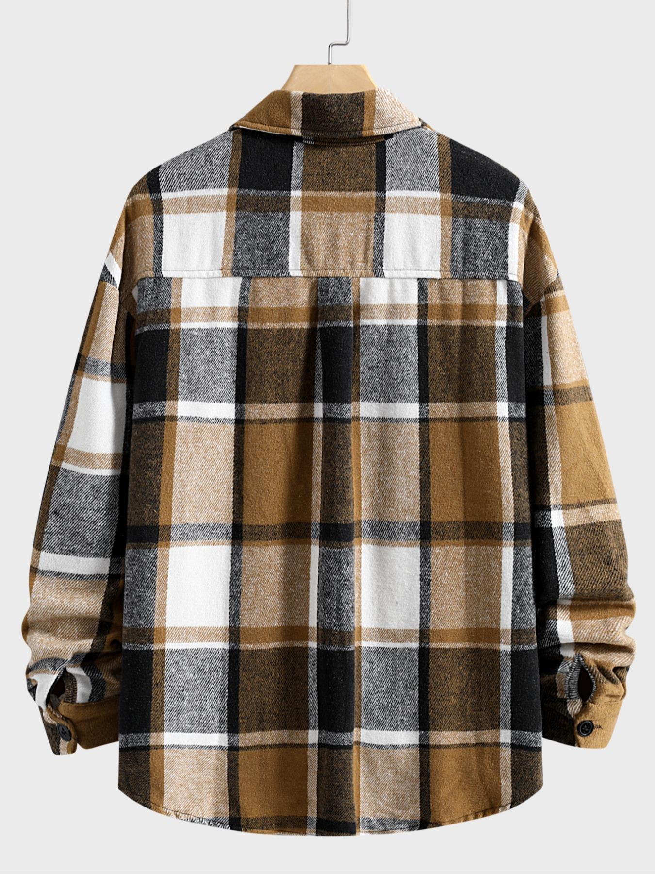 เสื้อเชิ้ตลายสก๊อตสไตล์เรโทรสำ - Flannel Shirt Lined บทวิจารณ์และราคา