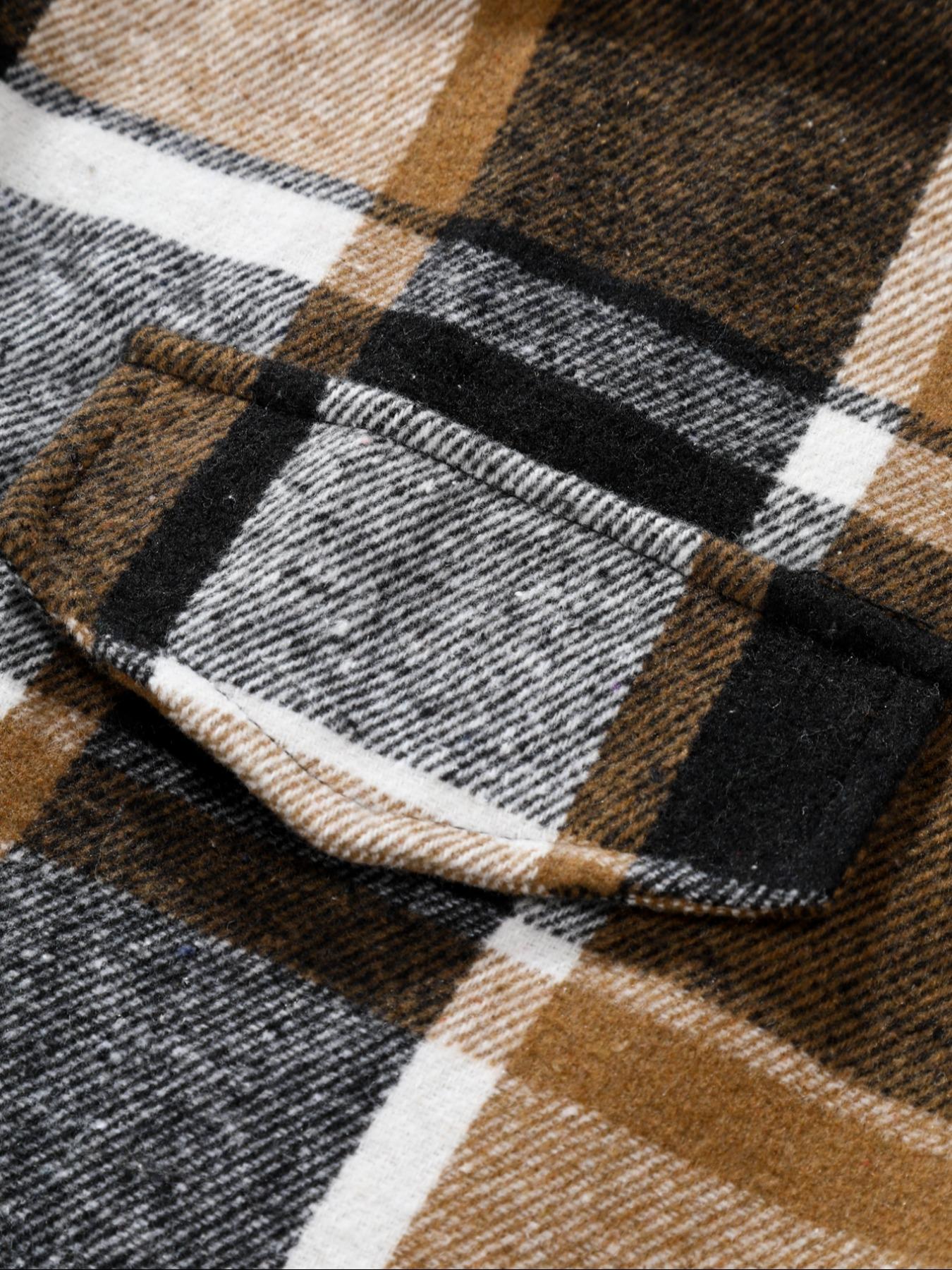 เสื้อเชิ้ตลายสก๊อตสไตล์เรโทรสำ - Flannel Shirt Lined บทวิจารณ์และราคา