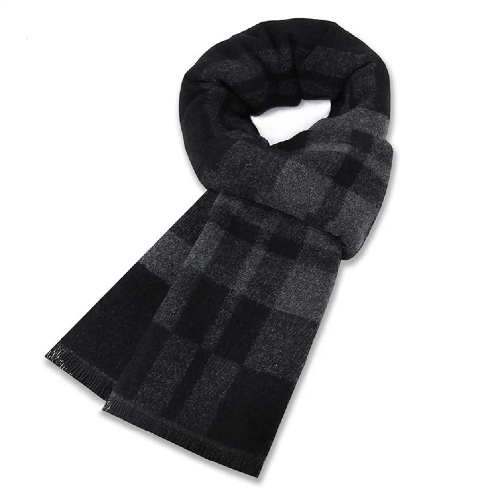 1 ชิ้น ผ้าพันคอผู้ชาย ลายตาราง - Wool Scarf Men บทวิจารณ์และราคา