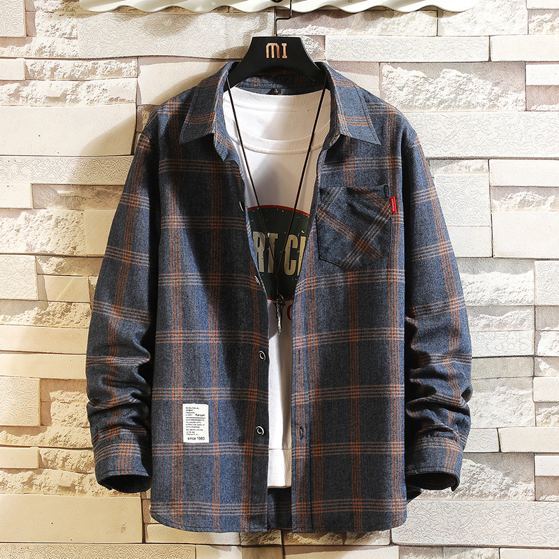 เสื้อเชิ้ตผู้ชายลายสก็อตสำหรับ - Flannel Shirt Lined บทวิจารณ์และราคา